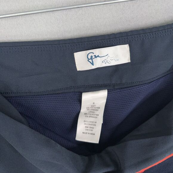 Greg Norman Skirt Womens 8 Dark Navy Red Skort Shorts Golf Performance Active - Picture 6 of 14